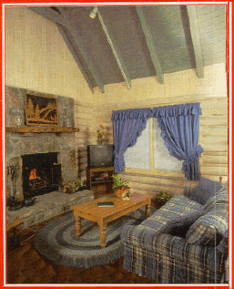 Gatlinburg Log Cabin Living Room - Ogle's Log Cabin Rentals