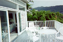 Back Deck - Manoa Valley Bed and Breakfast - Honolulu Hawaii