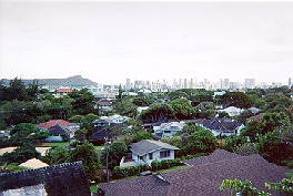 View of Diamond Head and Waikiki from Manoa Valley